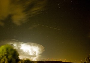 Perseida 2015 desde las Bardenas Reales de Navarra (Foto Carlos Sáenz)